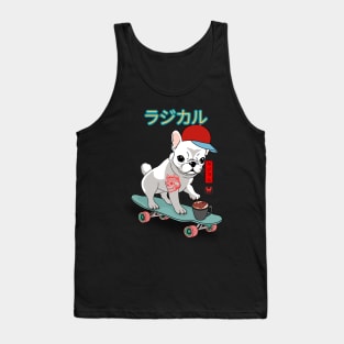 French Bulldog Freestyle: Café Cruisin' on Wheels Tank Top